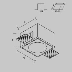 Встраиваемый светильник Maytoni   DL123-GU10-01-W
