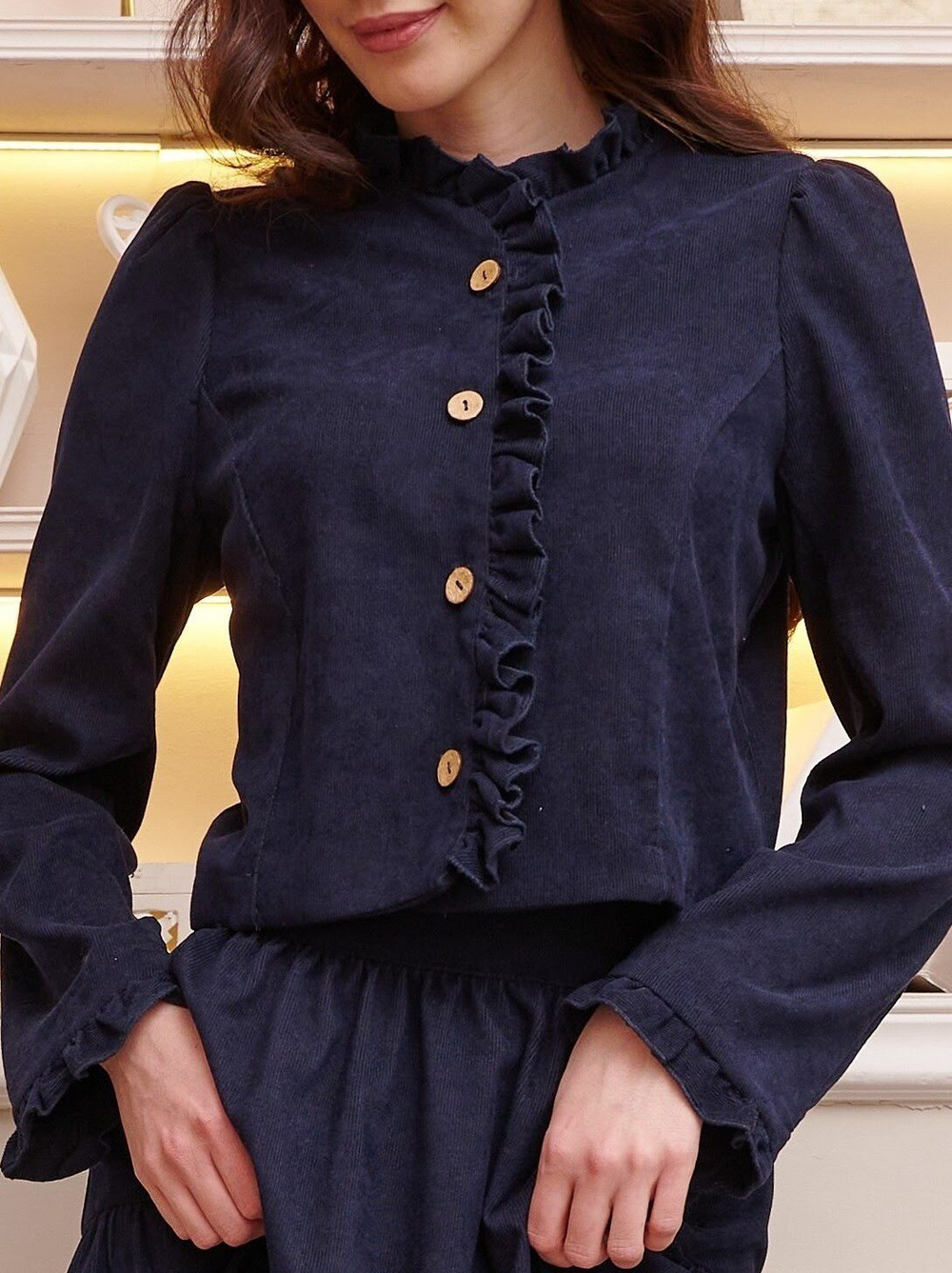 Жакет вельвет укороченный