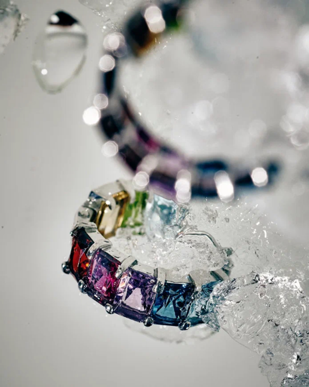 Secrets Серьги-Радуги из камней ограни октагон