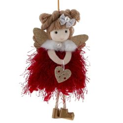 GAEM Изделие декоративное подвесное "Девочка-ангел", L8 W4 H15 см, 3в.