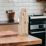 Доски разделочные деревянные Лауро - набор на подставке 3 шт, из массива сосны, для кухни