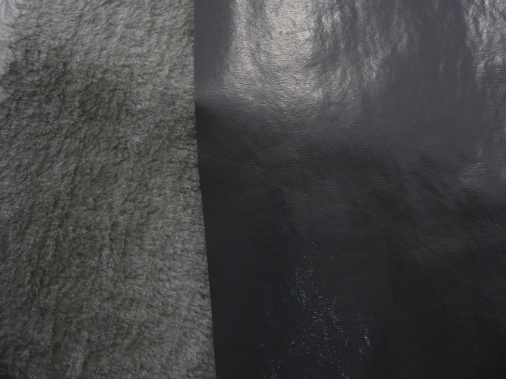 Ткань Лаке на меху серый арт. 012875