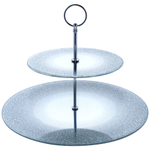 Блюдо сервировочное 2-х ярусное "Silver mirror" 19/30см