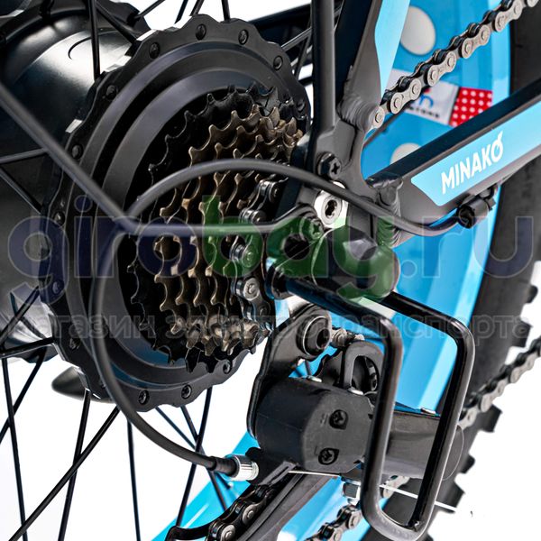 Электровелосипед Minako F10 Pro (48V/20Ah) - Синий обод