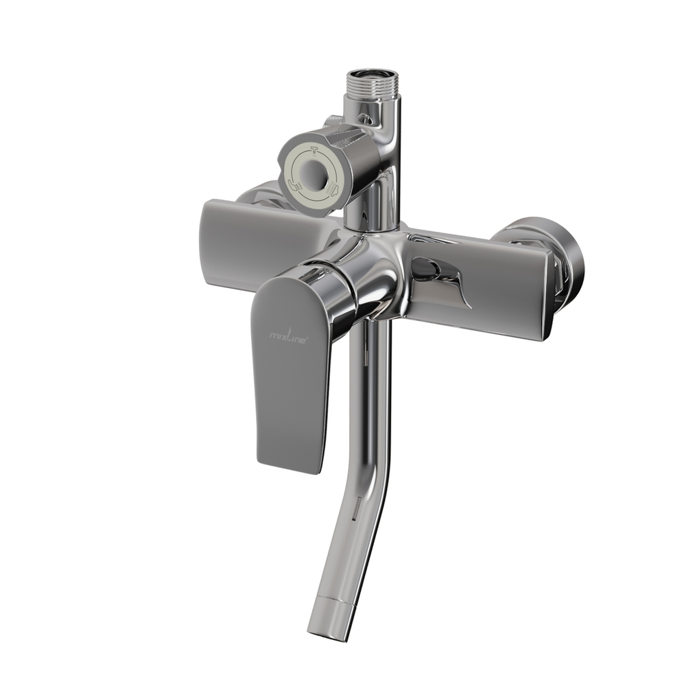 Душевая система 40к ML2416 излив лейка 3 позиции +лейка "Тропический душ" ХРОМ