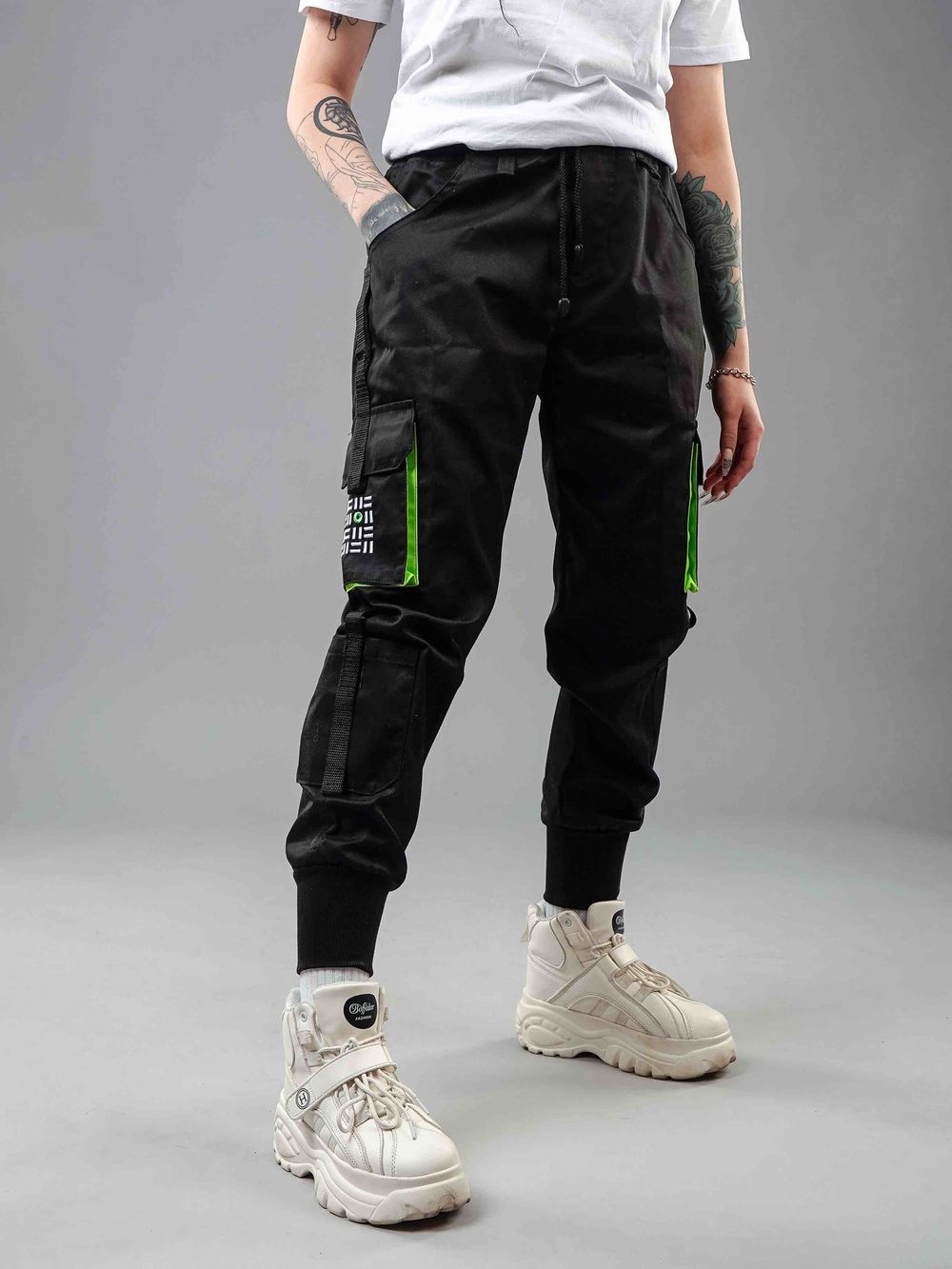 Джоггеры Jogger Street Black Jam Green Pocket