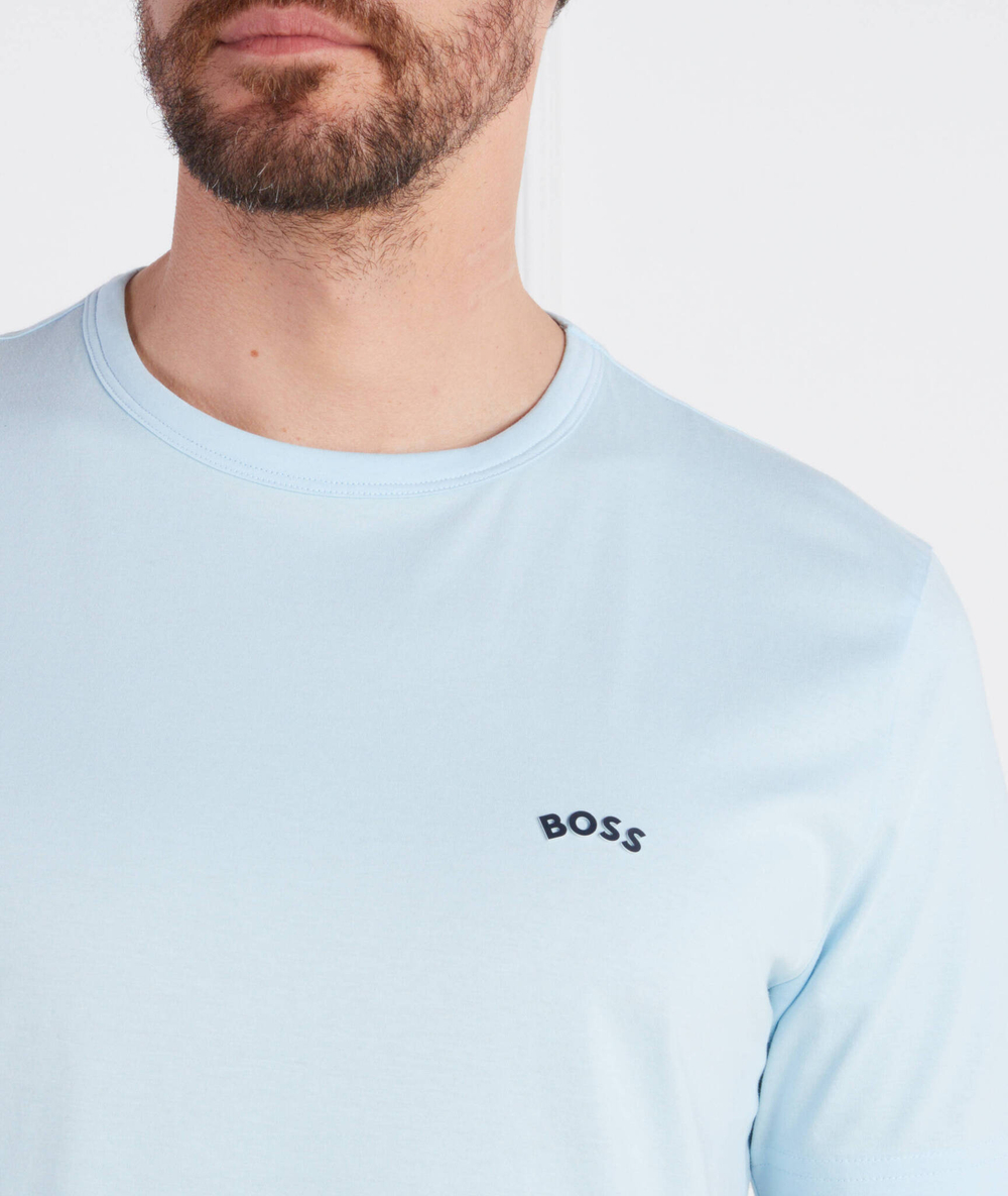 Футболка TEE CURVED BOSS GREEN - голубой(50469062)