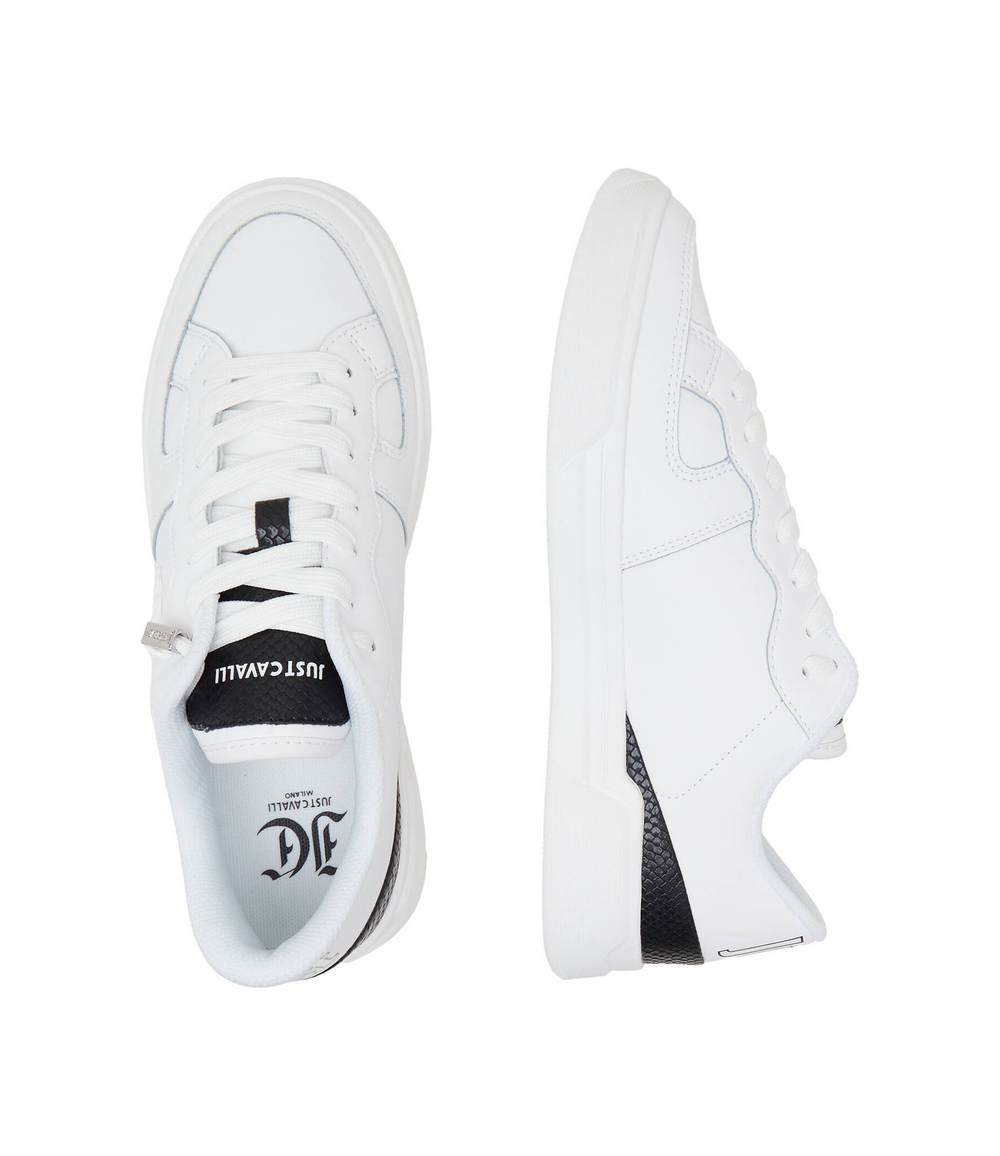 Кожаные кроссовки Just Cavalli - белый(76QA3SB5ZP279)