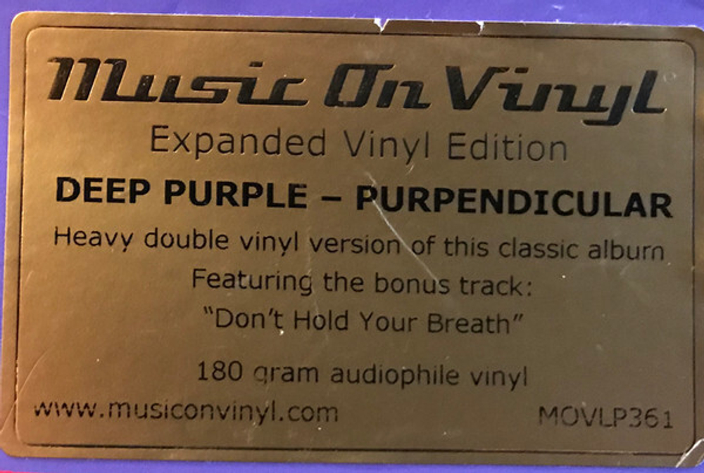 Deep Purple / Purpendicular (2LP)