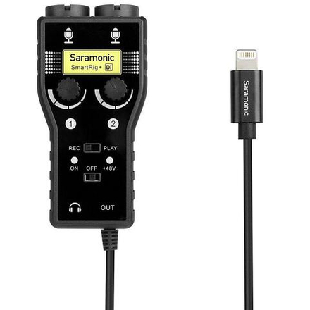 Внешняя звуковая карта Saramonic SmartRig+ Di, вход: 2х XLR / 2х 1/4"; выход: Lightning