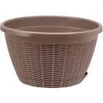 Кашпо для цветов пластиковое 4,5л d-27см Подвесное с поддоном Мокачино