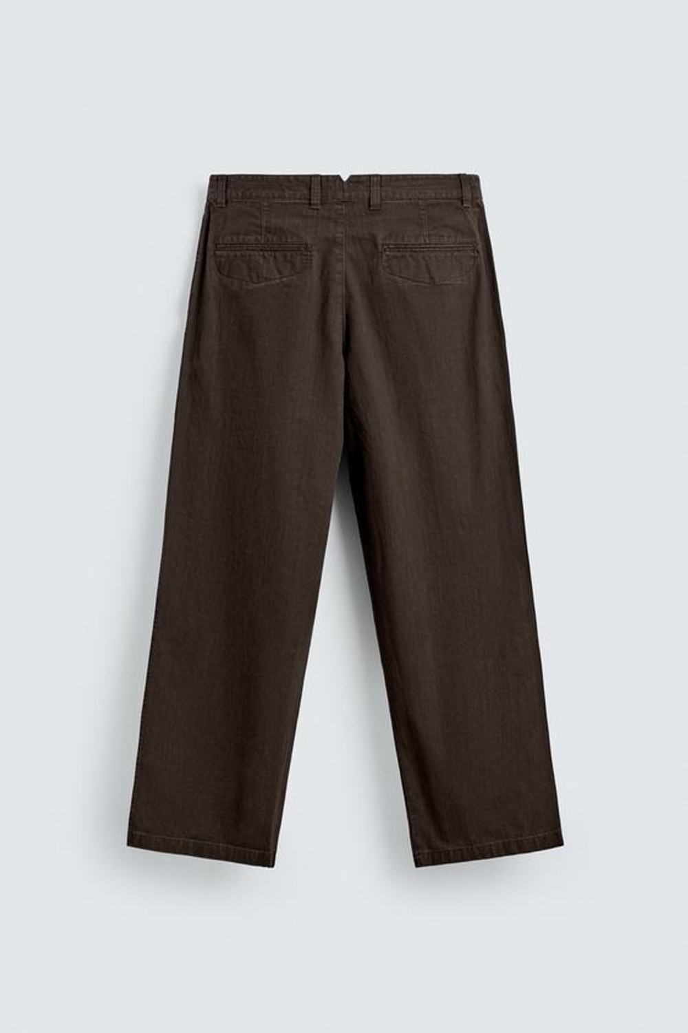 ZARA БРЮКИ RELAXED FIT С КАРМАНОМ-КЕНГУРУ, КОРИЧНЕВЫЙ