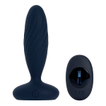 Темно-синяя анальная вибропробка 12см с поступательными движениями Svakom Jordan SA297A