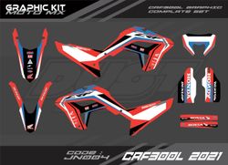 Graphic set, Sticker kit, for Honda CRF300L (LED headlight) 2021-Up