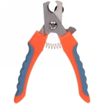 Когтерез для животных «ЗООУЛЬТРА», пружинный механизм, ручки прорезиненные - волна, цвет оранжевый / бирюзовый, 16см