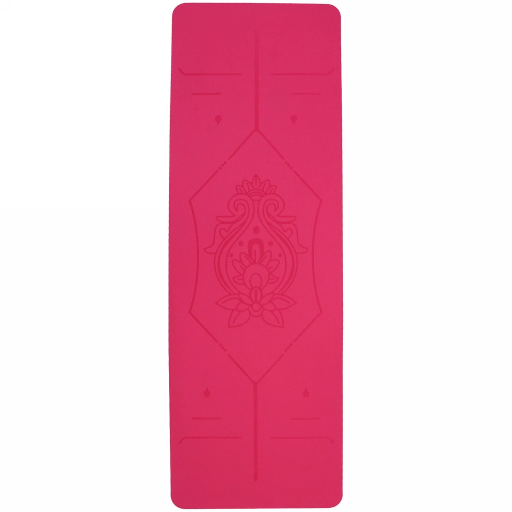 Коврик для йоги «Мандала» 183*61*06 см (ТРЕ), розовый