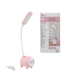 Светильник светодиодный настольный 1200mah (розовый) FORCEKRAFT FK-DE3064