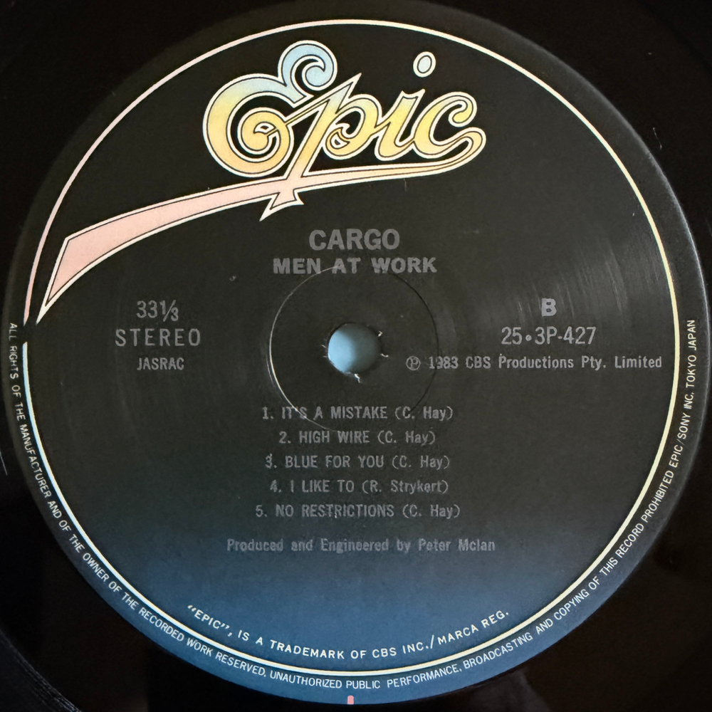 Men At Work ‎– Cargo (Япония 1983г.) Т