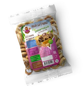 Сушки "Иван да Сушка" чесночная цельнозерновая на закваске без сахара, 150г.