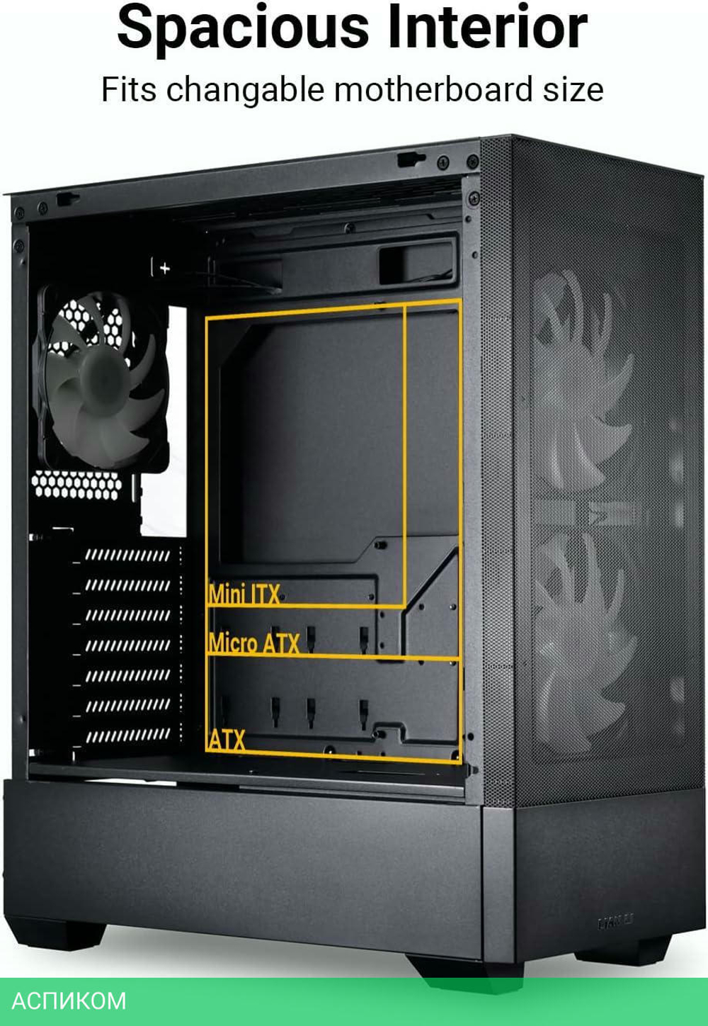 Корпус Lian Li Lancool 205 MESH C ATX без БП Black (G99.OE764CX.00)