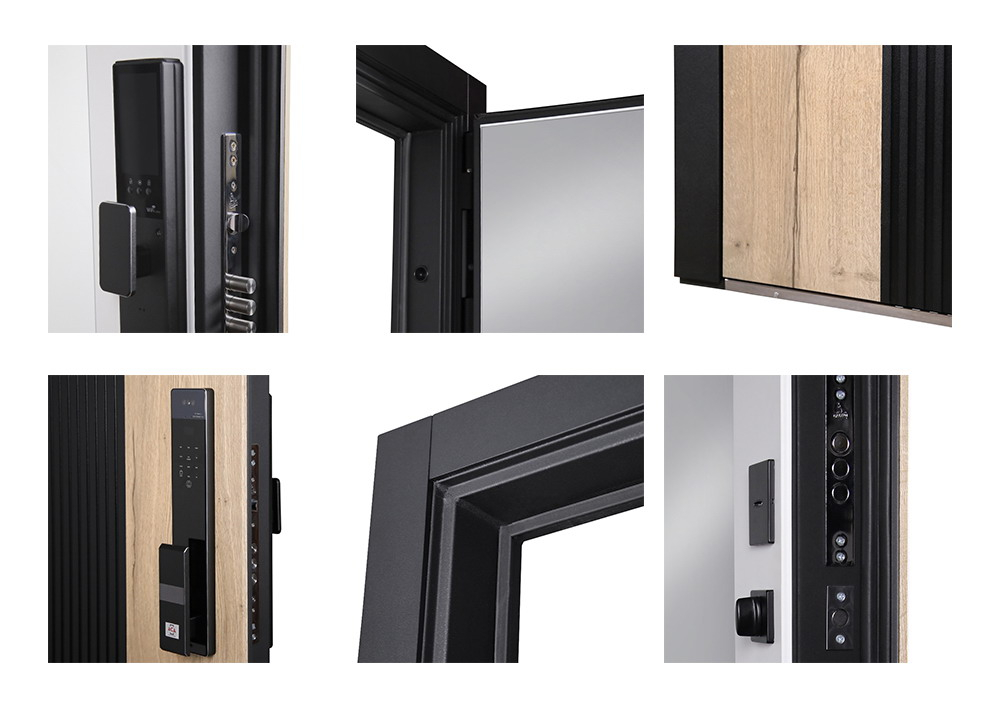 Стальная дверь «Конструктор» с зеркалом