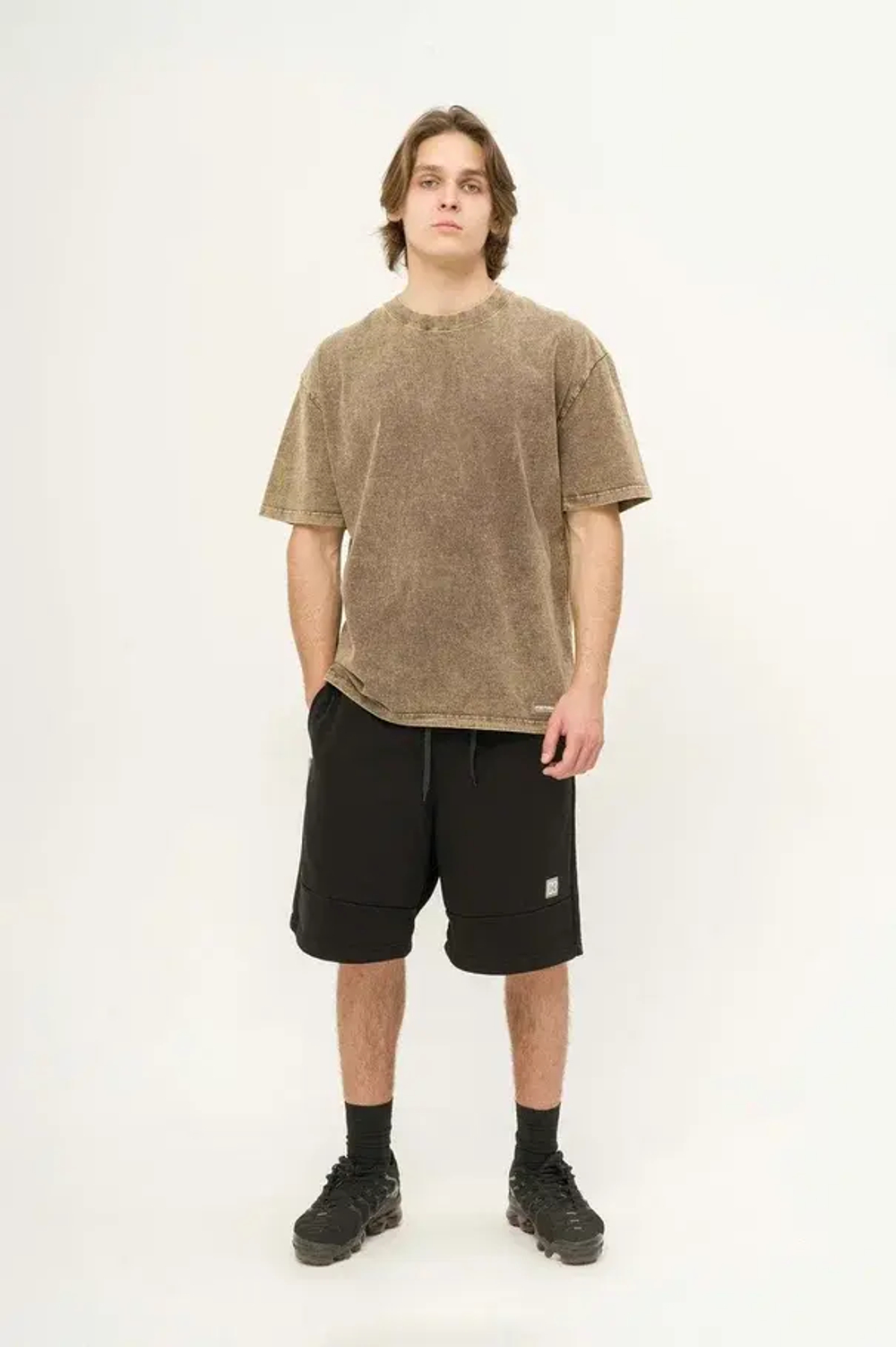Футболка КУЛЬТУРА oversize "Premium", garment dyed коричневый