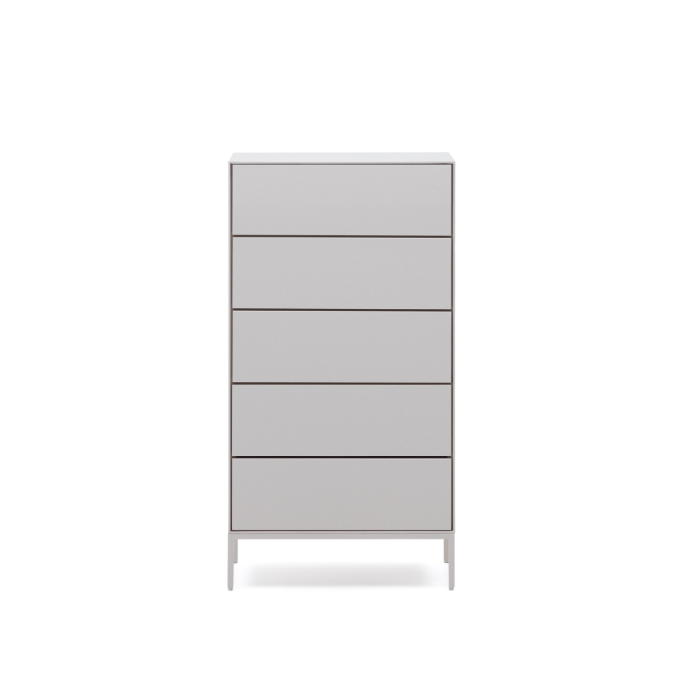 Vedrana Комод с 5 ящиками белый лак 60 x 114 см