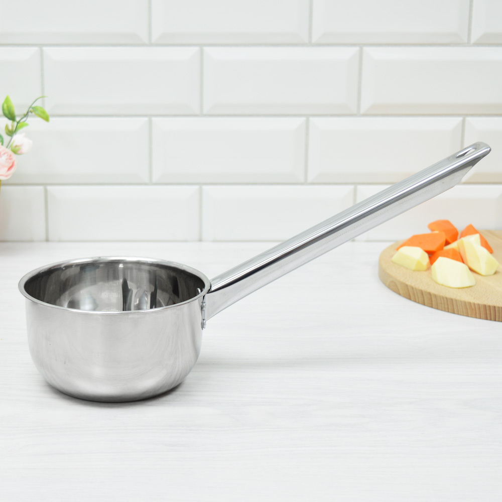 Ковш 1л 14см нерж с ручкой