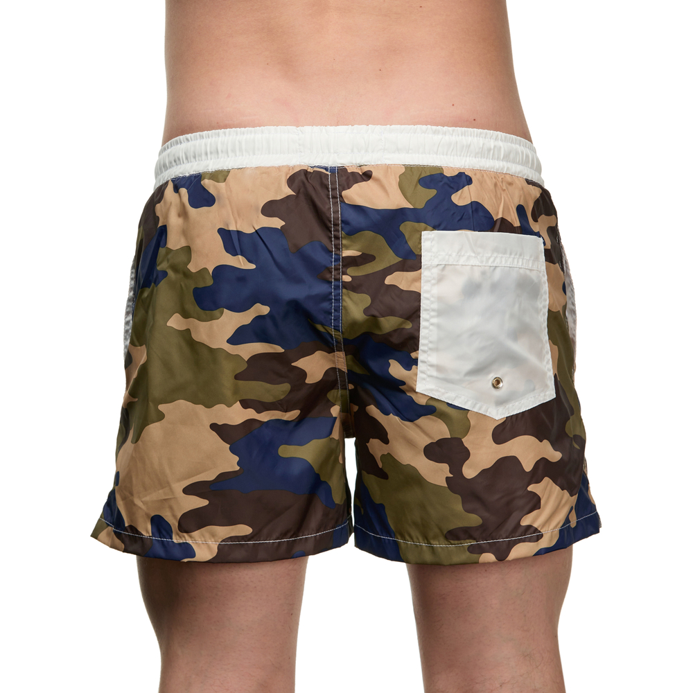 Мужские шорты коричневые с камуфляжным принтом Sesmik STORM MILITARY BROWN-BLUE