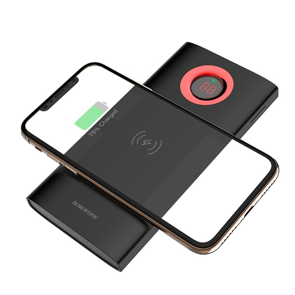 Power Bank 10000mAh, 2 USB, Borofone BT16, черный