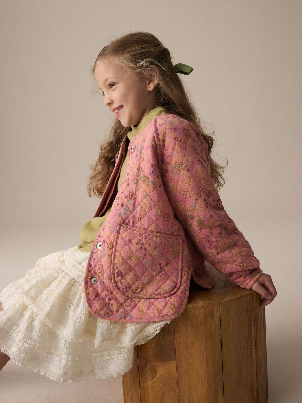 Куртка стеганая для девочки Next E89-606, Розовый