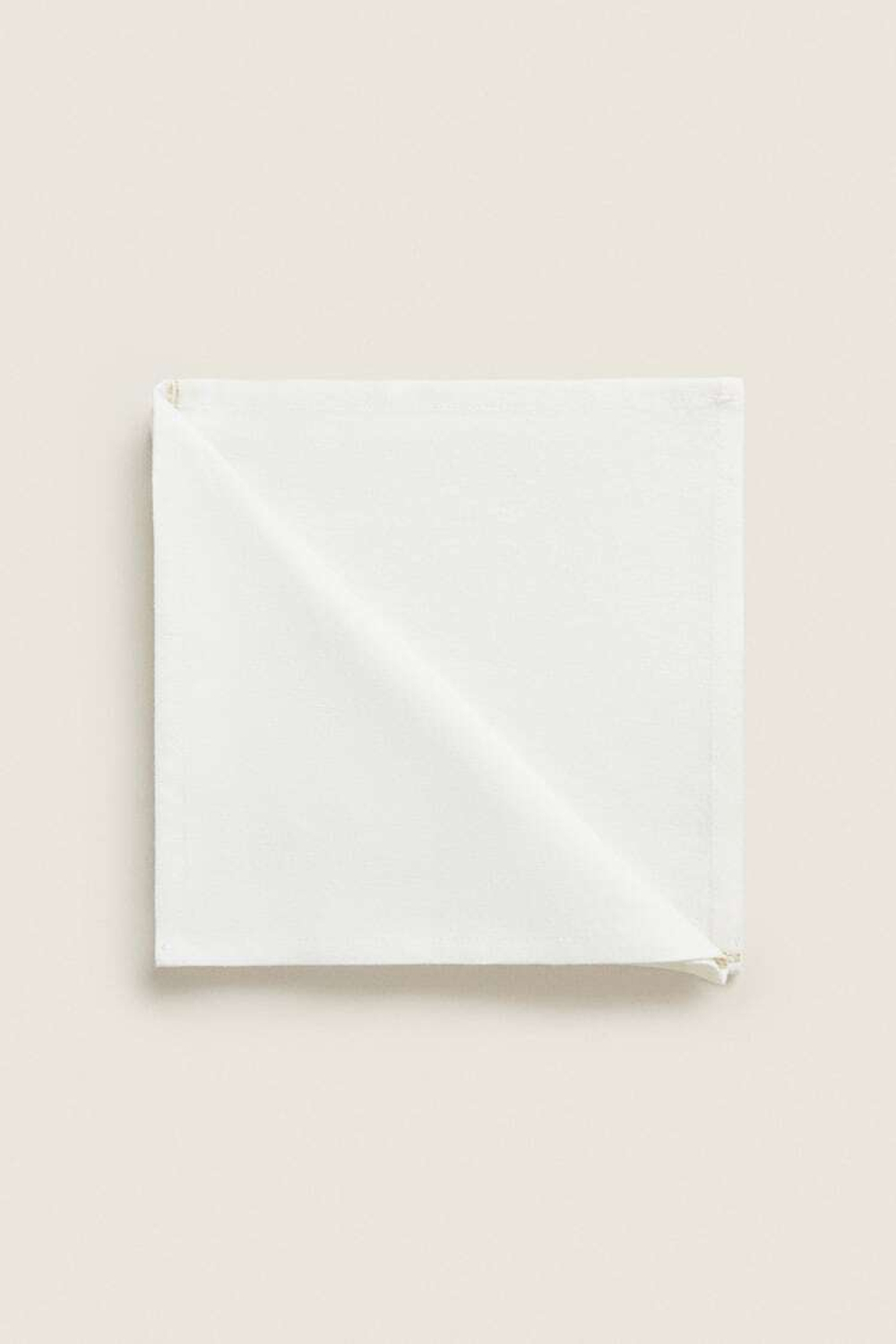 ZARA HOME НАБОР ЛЬНЯНЫХ САЛФЕТОК С ЦЕПОЧКОЙ НА РОЖДЕСТВЕНСКУЮ ТЕМАТИКУ (НАБОР ИЗ 2 ПРЕДМЕТОВ), БЕЛЫЙ