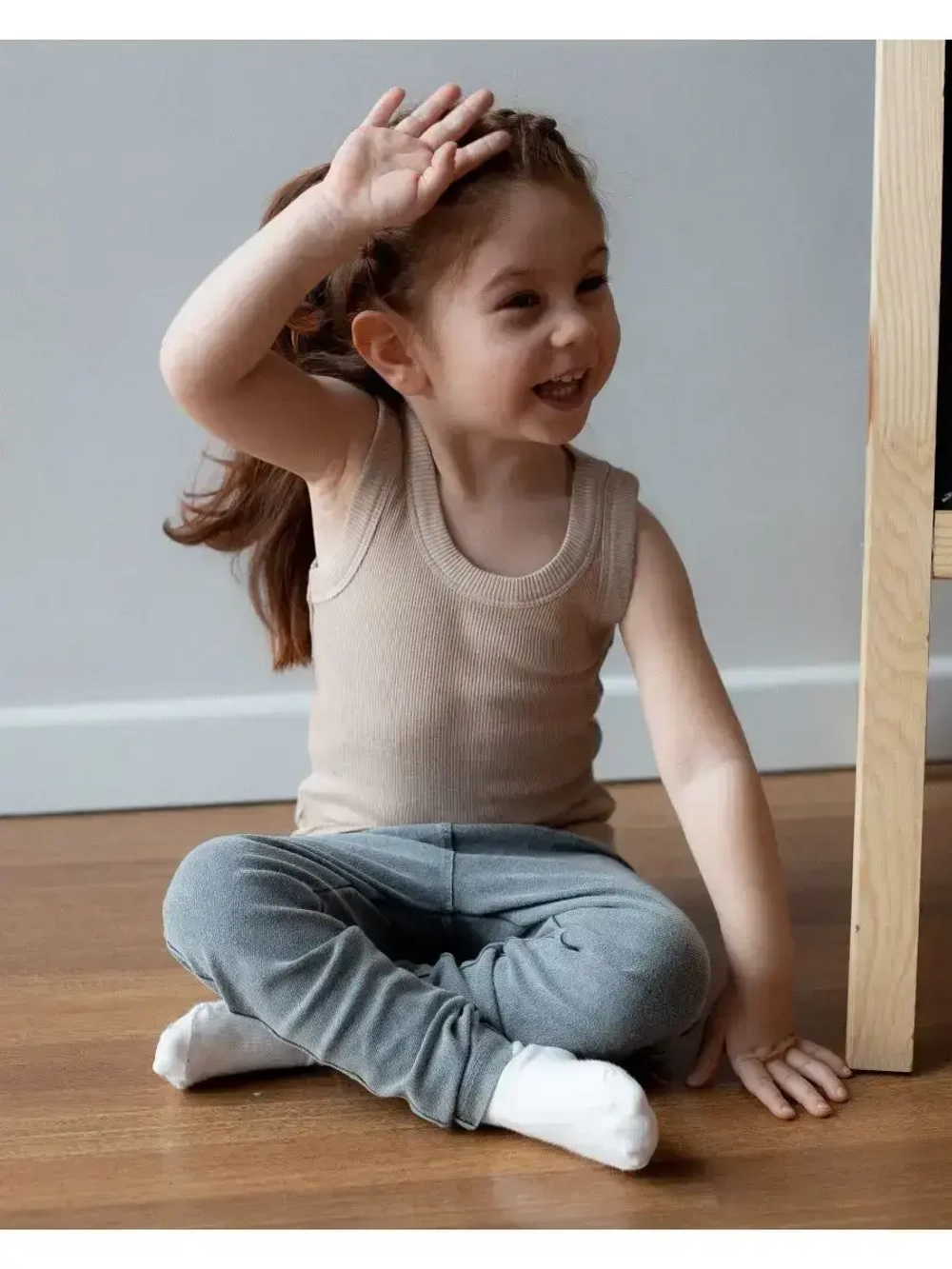 Майка детская в рубчик в садик