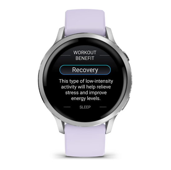 Умные часы Garmin Venu 4 - 41мм Silver with Periwinkle Silicone Band