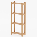 Стеллаж деревянный Альберт 159 см, бейц