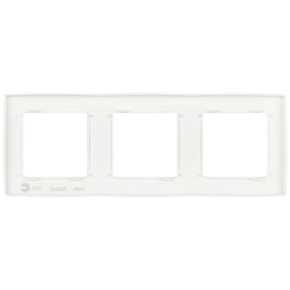Рамка для розеток и выключателей ЭРА Серия 12 12-5003-01М на 3 поста, белый матовый