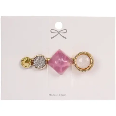 Зажим для волос 1шт на блистере «ЛАВАНДА», ромбик, цвет сиреневый, 6*1.5см