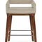 Полубарный стул Lord 65 см, бежевая обивка, ножки орех