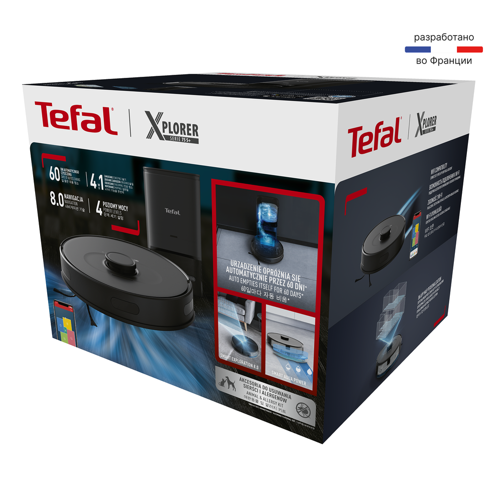 Робот-пылесос Tefal X-plorer Serie 75 S+ RG8595WH