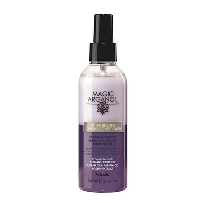 Двухфазный кондиционер Сияющий блонд Nook Magic Arganoil Ritual Hair Illuminating Biphasic Conditioner No Rise 200мл