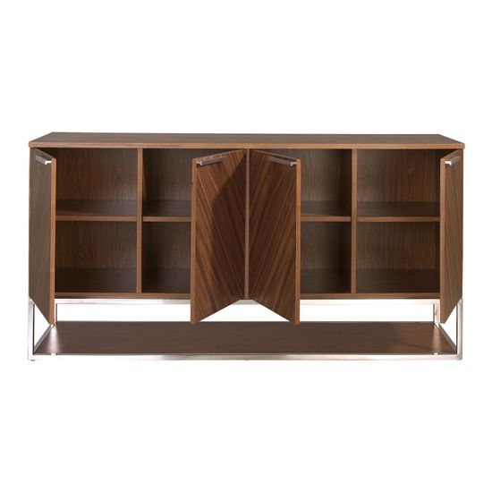 Сервант 3233/MK1502A из ореха и хромированной стали