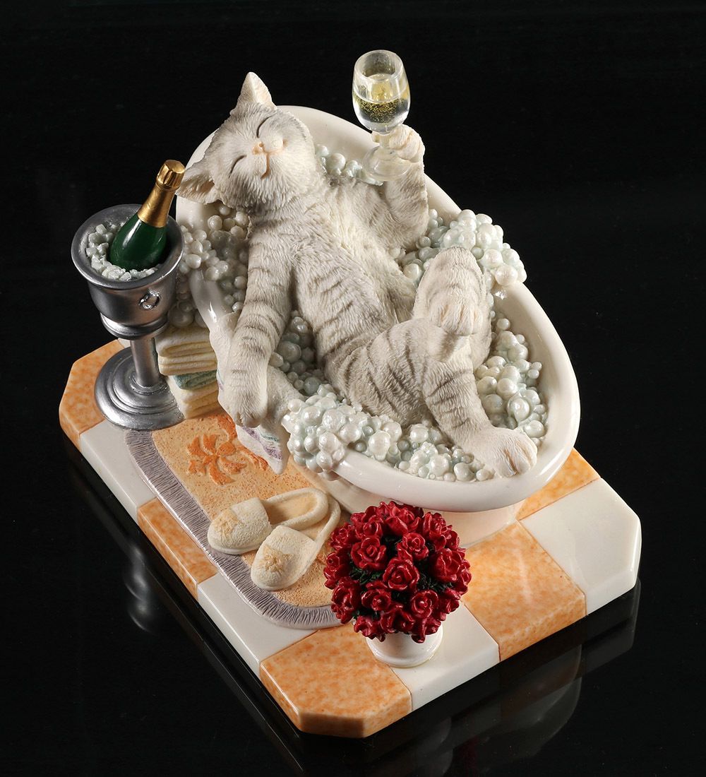 Veronese WS-1355 Статуэтка «Кошка в ванной»