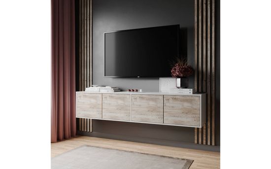 Тумба-ТВ ПАРУС-11 белый / дуб юкон