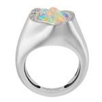 Кольцо с Мексиканским Опалом и Бриллиантами, R0029-34/1