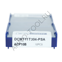 Пластина твердосплавная ISO DCMT11T304-PSA ACP10B AHNO по стали, чистовая