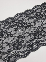 Кружево эластичное черное КС161 (22 см)