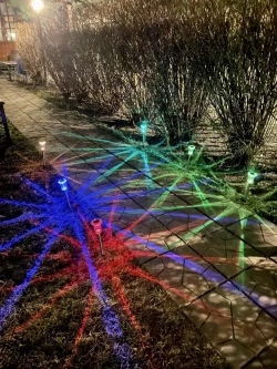 Светильник на солнечной батарее уличный 6 шт , РАЗНОЦВЕТНЫЙ