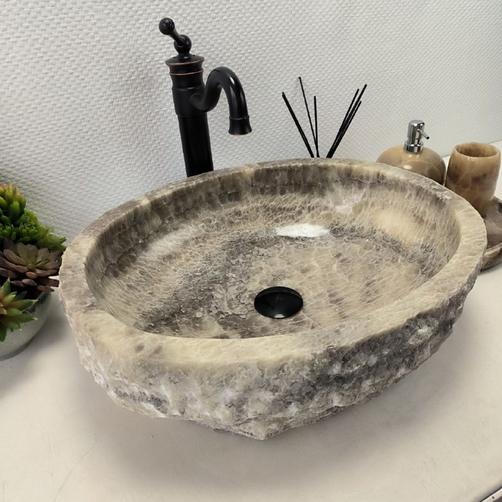 Раковина из оникса Erozy Grey EO-62293 51*41*15 0093