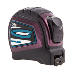 Рулетка Gross Doppelhaken, двухсторонняя шкала, с автостопом, обрезиненная, 2 м x 16 мм