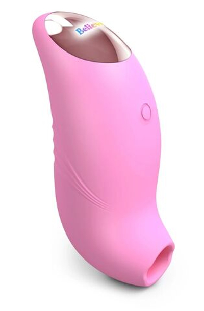 Розовый вакуум-волновой стимулятор Believer (Цвет: розовый)